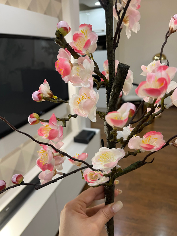 گل مصنوعی شکوفه ژاپنی ساقه چوبی سفارش اروپا