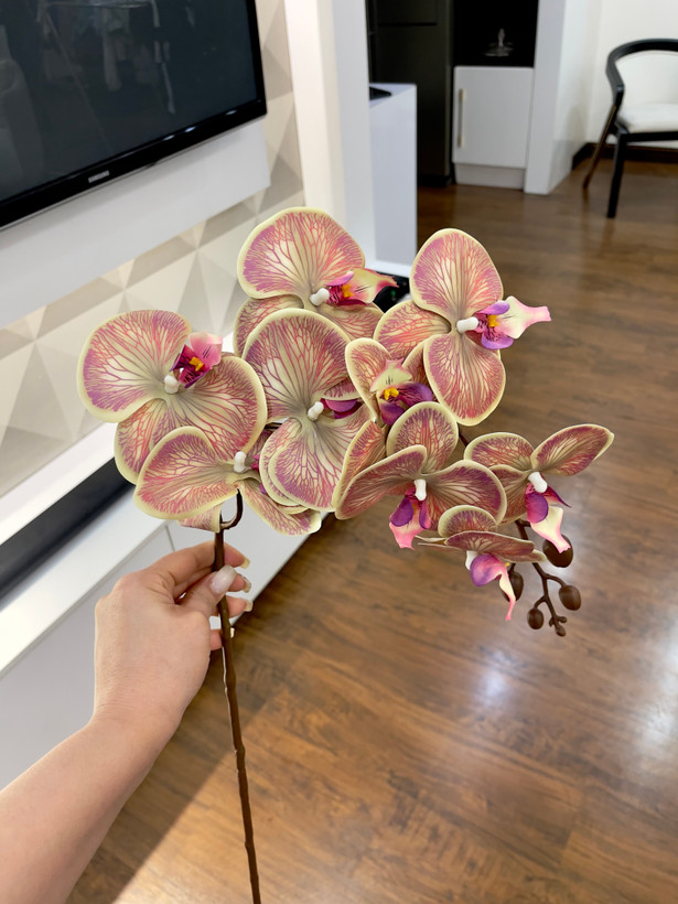 گل مصنوعی ارکیده چرمی وارداتی